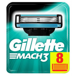 Gillette Кассеты для бритья  Mach 3 - 8 шт (3014260243548)