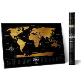 1dea.me Скретч-карта мира Travel Map Black World (BW) (4820191130074)