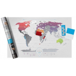 1dea.me Скретч-карта мира Travel Map AIR World (Eng) (4820191130418)
