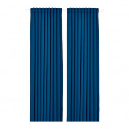 IKEA MAJGULL Штори, пара, темно-сині, 145х300 см (505.697.49)
