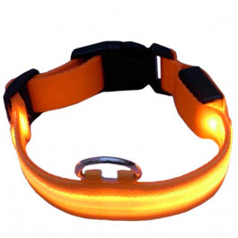 Auta Світлодіодний нейлоновий нашийник для собак з USB зарядкою (помаранчевий, M) (35470112)